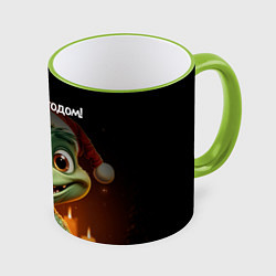 Кружка 3D С новым годом дракона, цвет: 3D-светло-зеленый кант