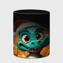 Кружка 3D Зеленый дракон, цвет: 3D-белый + черный — фото 2