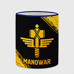 Кружка 3D Manowar - gold gradient, цвет: 3D-синий кант — фото 2