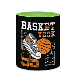 Кружка 3D Basketball New York, цвет: 3D-белый + светло-зеленый — фото 2