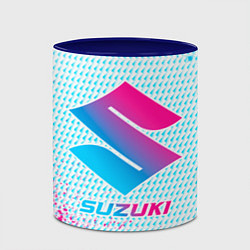 Кружка 3D Suzuki neon gradient style, цвет: 3D-белый + синий — фото 2