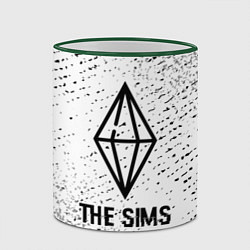 Кружка 3D The Sims glitch на светлом фоне, цвет: 3D-зеленый кант — фото 2
