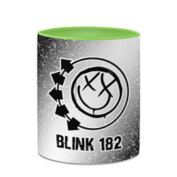 Кружка 3D Blink 182 glitch на светлом фоне, цвет: 3D-белый + светло-зеленый — фото 2