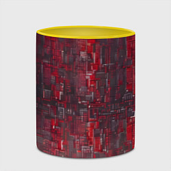 Кружка 3D Красный металл модерн, цвет: 3D-белый + желтый — фото 2