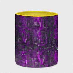 Кружка 3D Фиолетовый металл модерн, цвет: 3D-белый + желтый — фото 2