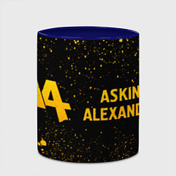 Кружка 3D Asking Alexandria - gold gradient по-горизонтали, цвет: 3D-белый + синий — фото 2