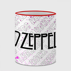 Кружка 3D Led Zeppelin rock legends по-горизонтали, цвет: 3D-красный кант — фото 2