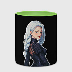Кружка 3D Мей Мей в платье, цвет: 3D-белый + светло-зеленый — фото 2