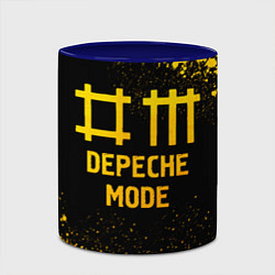 Кружка 3D Depeche Mode - gold gradient, цвет: 3D-белый + синий — фото 2