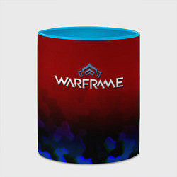 Кружка 3D Warframe броня солдата, цвет: 3D-белый + небесно-голубой — фото 2