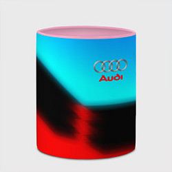 Кружка 3D AUDI sport brend color, цвет: 3D-белый + розовый — фото 2