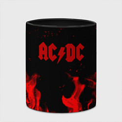Кружка 3D AC DC огненный стиль, цвет: 3D-белый + черный — фото 2