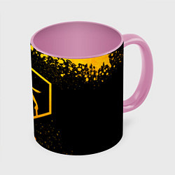 Кружка 3D Tomb Raider - gold gradient, цвет: 3D-белый + розовый