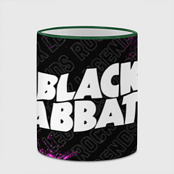 Кружка 3D Black Sabbath rock legends по-горизонтали, цвет: 3D-зеленый кант — фото 2