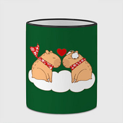 Кружка 3D Капибара влюблен, цвет: 3D-черный кант — фото 2