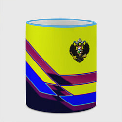Кружка 3D Российская империя герб, цвет: 3D-небесно-голубой кант — фото 2