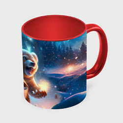 Кружка 3D Полярный мишка, цвет: 3D-белый + красный