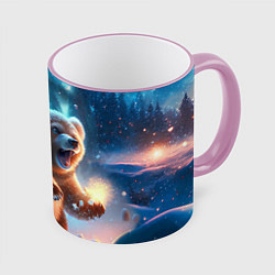 Кружка 3D Полярный мишка, цвет: 3D-розовый кант