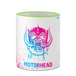 Кружка 3D Motorhead neon gradient style, цвет: 3D-светло-зеленый кант — фото 2