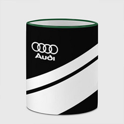 Кружка 3D Audi sport line, цвет: 3D-зеленый кант — фото 2