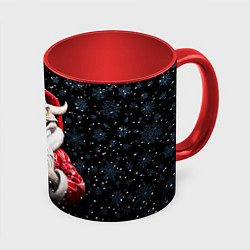 Кружка 3D Santa dragon, цвет: 3D-белый + красный
