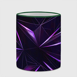 Кружка 3D Фиолетовый хрусталь, цвет: 3D-зеленый кант — фото 2