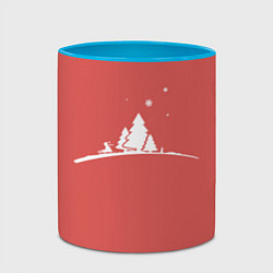 Кружка 3D Minimalistic Christmas, цвет: 3D-белый + небесно-голубой — фото 2