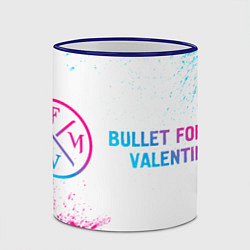 Кружка 3D Bullet For My Valentine neon gradient style по-гор, цвет: 3D-синий кант — фото 2