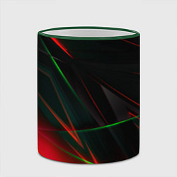 Кружка 3D Текстуры хрусталь, цвет: 3D-зеленый кант — фото 2