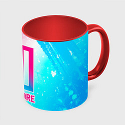 Кружка 3D Paramore neon gradient style, цвет: 3D-белый + красный