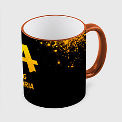 Кружка 3D Asking Alexandria - gold gradient, цвет: 3D-оранжевый кант