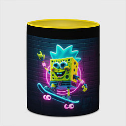 Кружка 3D Sponge Bob on a skateboard, цвет: 3D-белый + желтый — фото 2