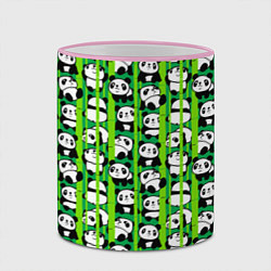 Кружка 3D Мишки панда мультяшные, цвет: 3D-розовый кант — фото 2