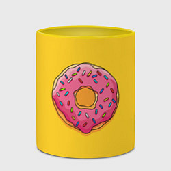 Кружка 3D Пончик Гомера, цвет: 3D-белый + желтый — фото 2