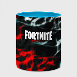 Кружка 3D Fortnite flame abstract, цвет: 3D-белый + небесно-голубой — фото 2