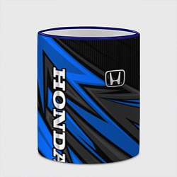 Кружка 3D Honda motors - синяя спортивная абстракция, цвет: 3D-синий кант — фото 2