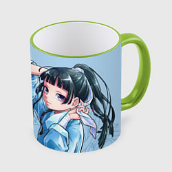 Кружка 3D Maomao - The Apothecary Diaries, цвет: 3D-светло-зеленый кант