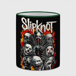 Кружка 3D Slipknot метал-группа, цвет: 3D-зеленый кант — фото 2