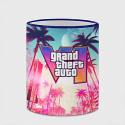 Кружка 3D Gta 6 logo vice city style, цвет: 3D-синий кант — фото 2