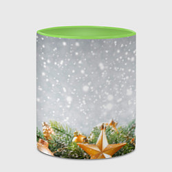 Кружка 3D Новогодняя ель, цвет: 3D-белый + светло-зеленый — фото 2