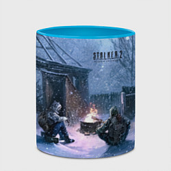 Кружка 3D STALKER 2 новички на кордоне, цвет: 3D-белый + небесно-голубой — фото 2