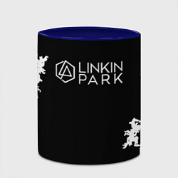 Кружка 3D Linkin Park рок бенд, цвет: 3D-белый + синий — фото 2