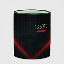 Кружка 3D Audi stripes neon, цвет: 3D-зеленый кант — фото 2