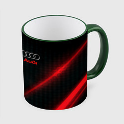 Кружка 3D Audi stripes neon, цвет: 3D-зеленый кант