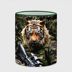 Кружка 3D Тиер солдат спецназа, цвет: 3D-зеленый кант — фото 2