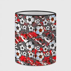 Кружка 3D Футбол паттерны, цвет: 3D-черный кант — фото 2