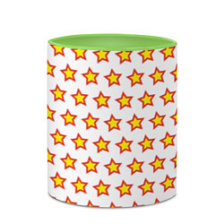 Кружка 3D Звезды защитника, цвет: 3D-белый + светло-зеленый — фото 2