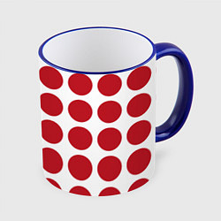 Кружка цветная Красные круги