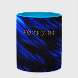 Кружка 3D Forspoken frey blue game abstraction, цвет: 3D-белый + небесно-голубой — фото 2