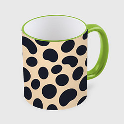 Кружка цветная Пятнышки леопарда